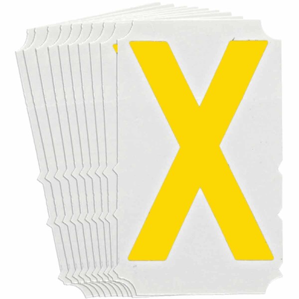 Quik-Align 5150 Series Polyester 4 in Lbl Legend: X Yellow 10PK